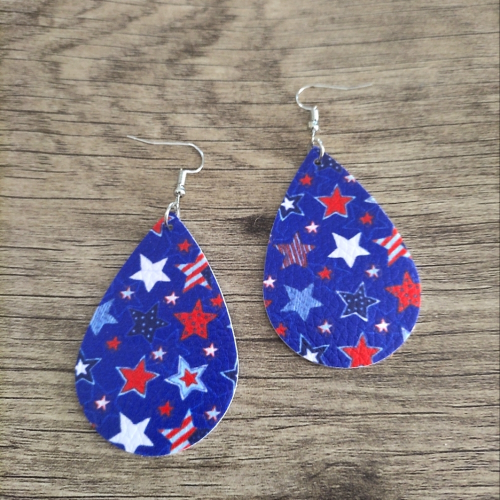 NWT Faux Leather Earrings